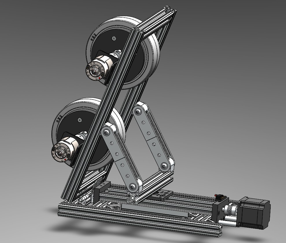 Assembled launcher, side view